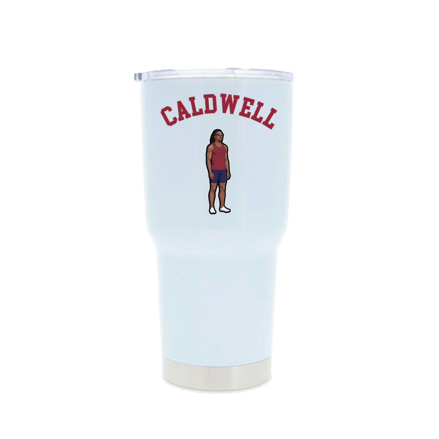 30oz Stainless Steel Tumbler — Shirsey Arch in White