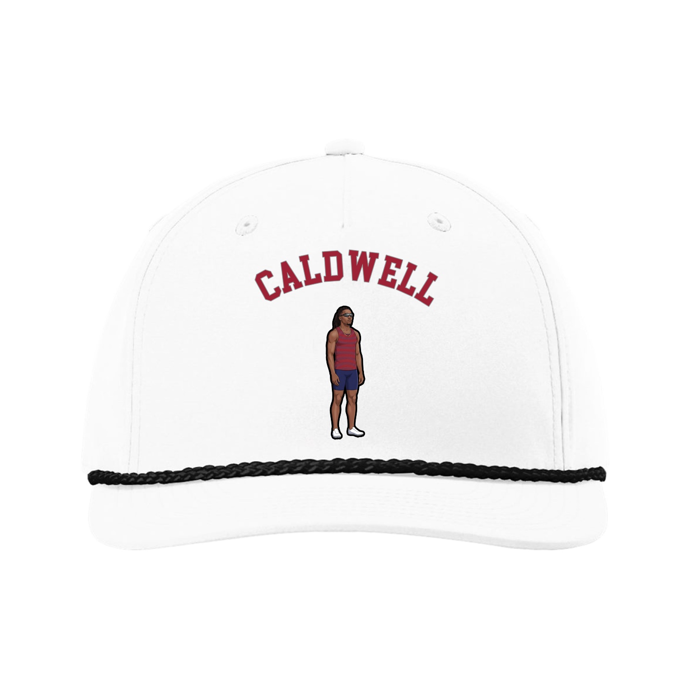Five-Panel Classic Rope Cap — Shirsey Arch in White