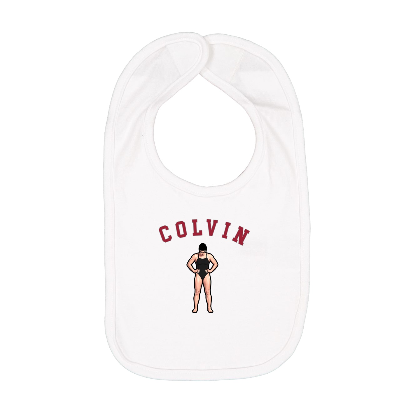 Infant Bib — Shirsey Arch in White