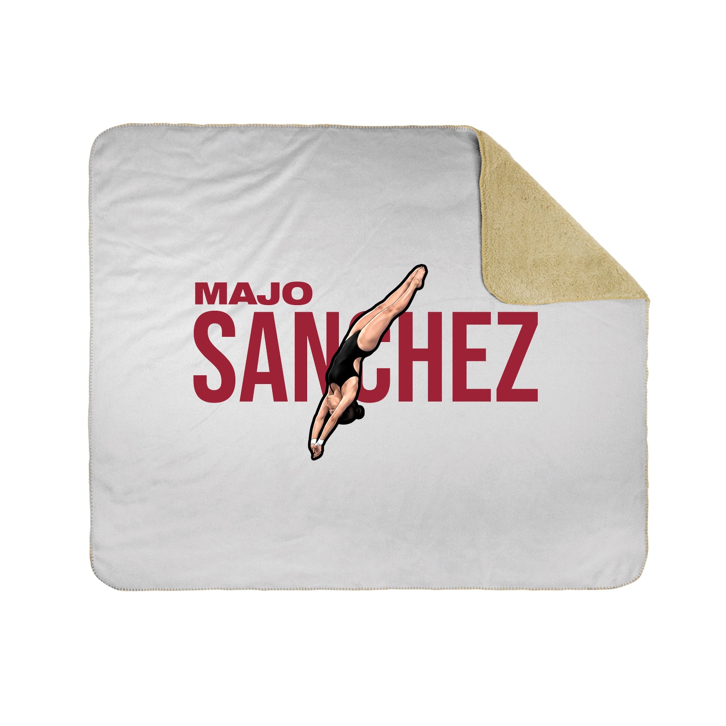 Throw Blanket — Player Name in White