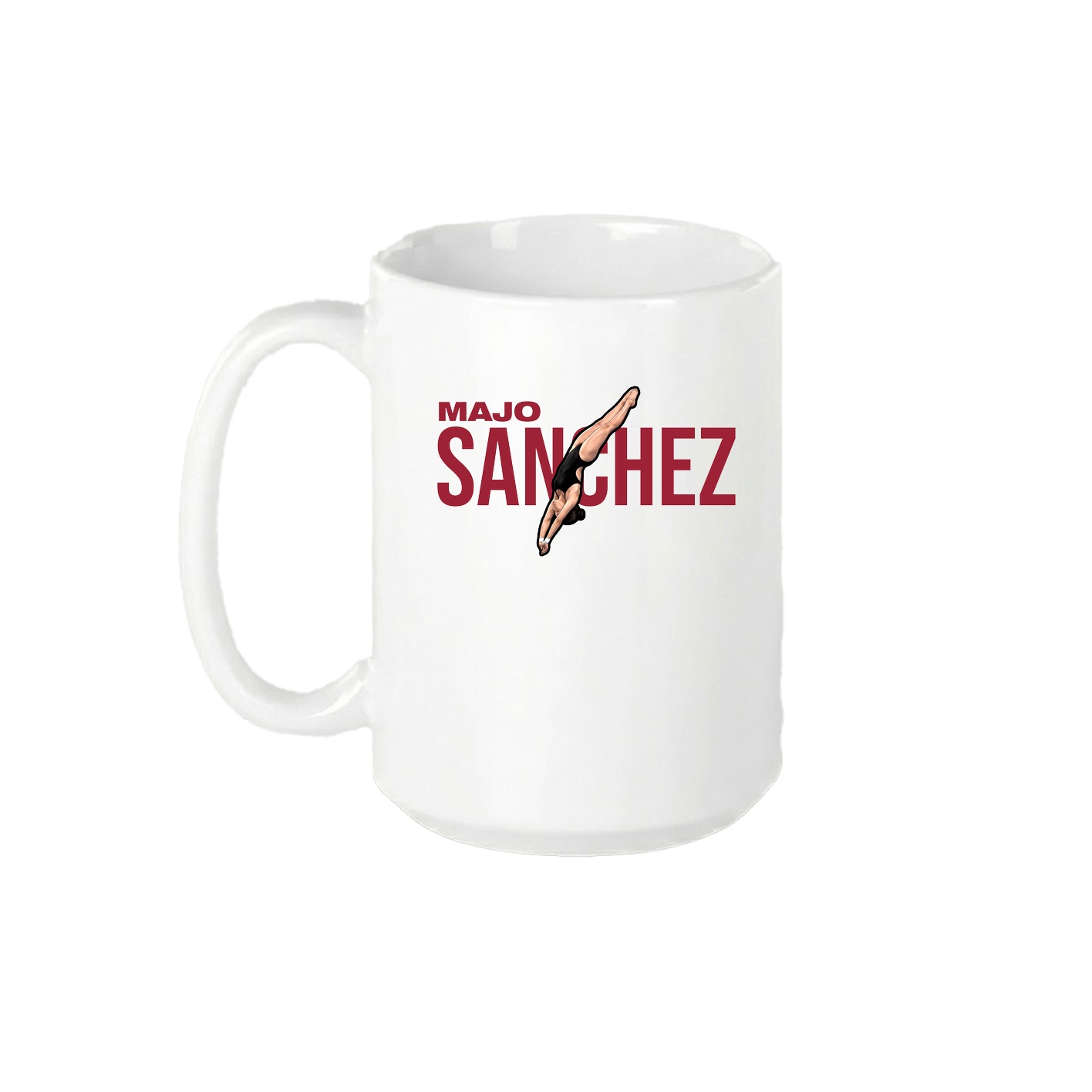 15oz Coffee Mug — Player Name in White
