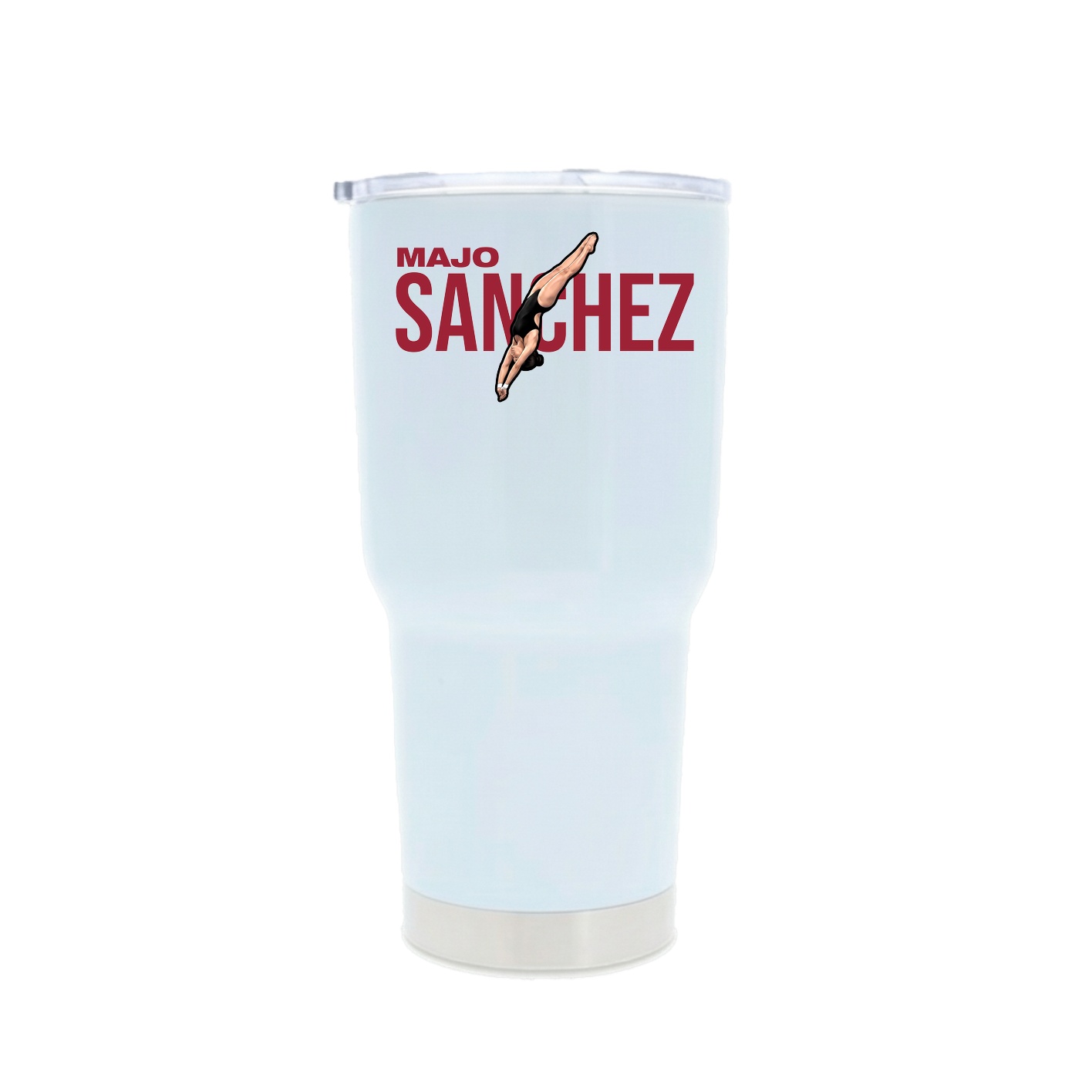 30oz Stainless Steel Tumbler — Player Name in White