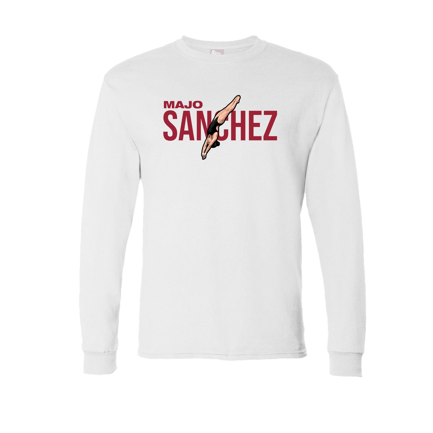 Long Sleeve Tee — Player Name in White