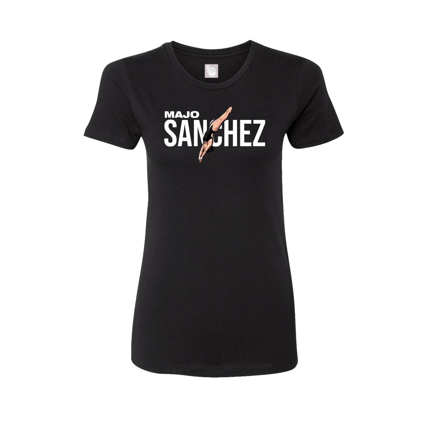 Fitted Women's Tee — Player Name in Black