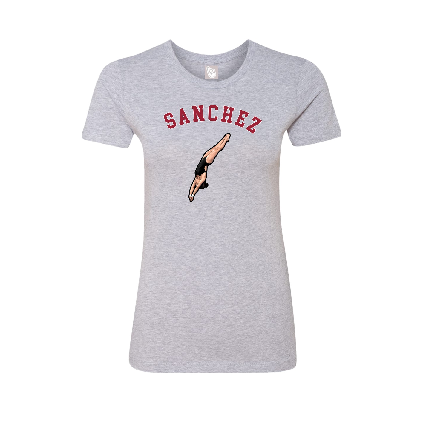 Fitted Women's Tee — Shirsey Arch in Grey