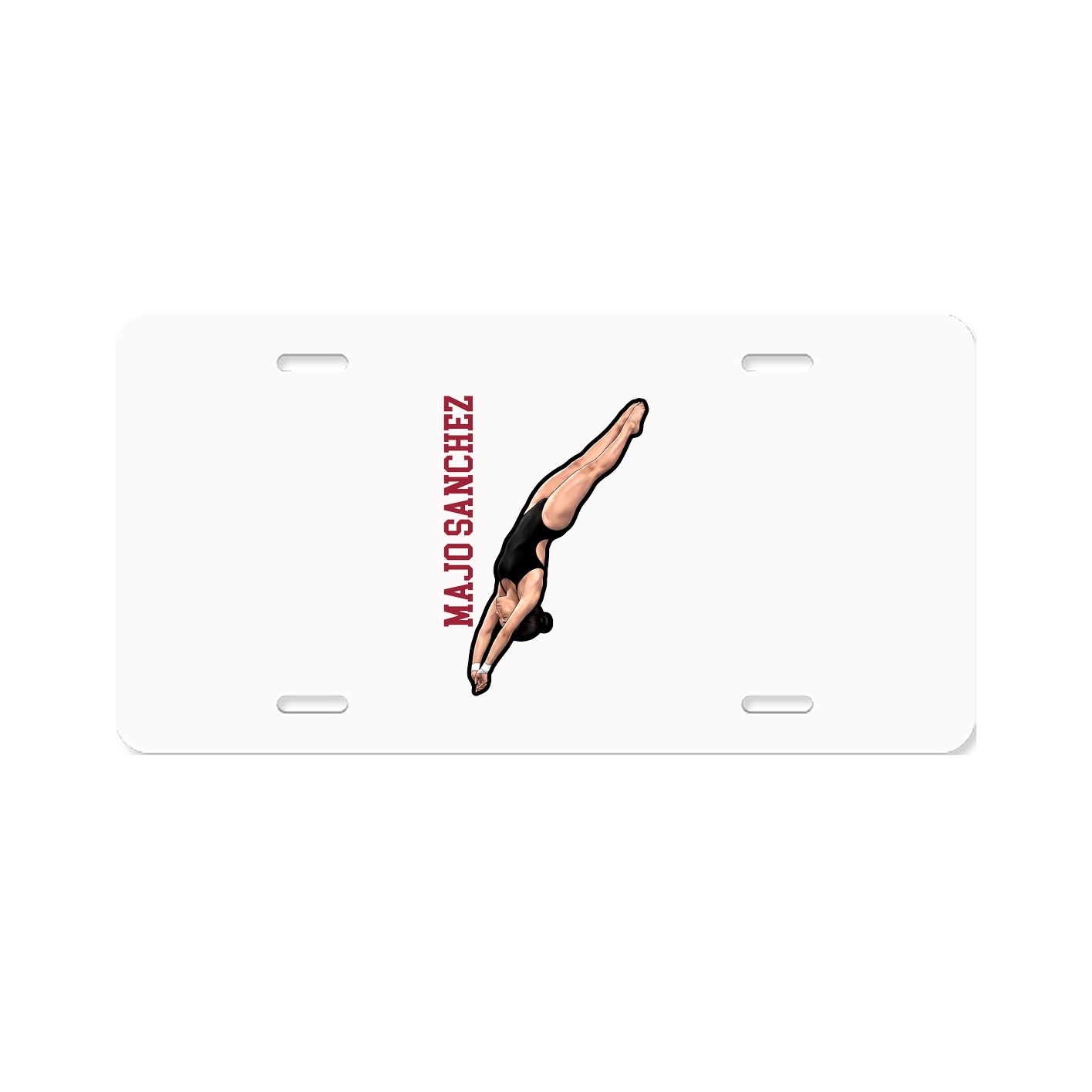 License Plate — Name Vertical in Classic