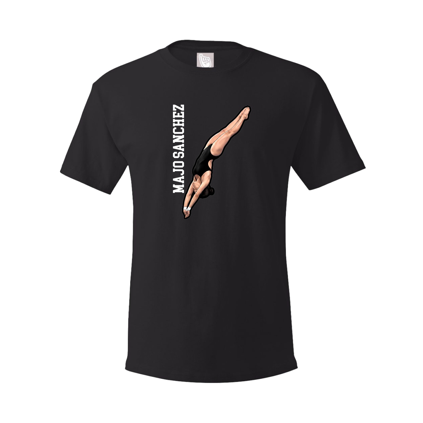 Youth Tee — Name Vertical in Black