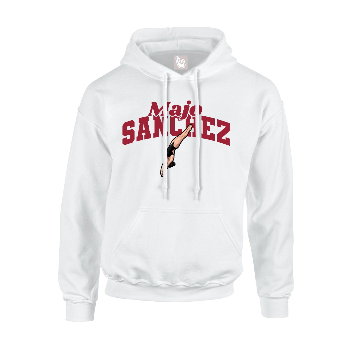 Hoodie — Signature Arch in White