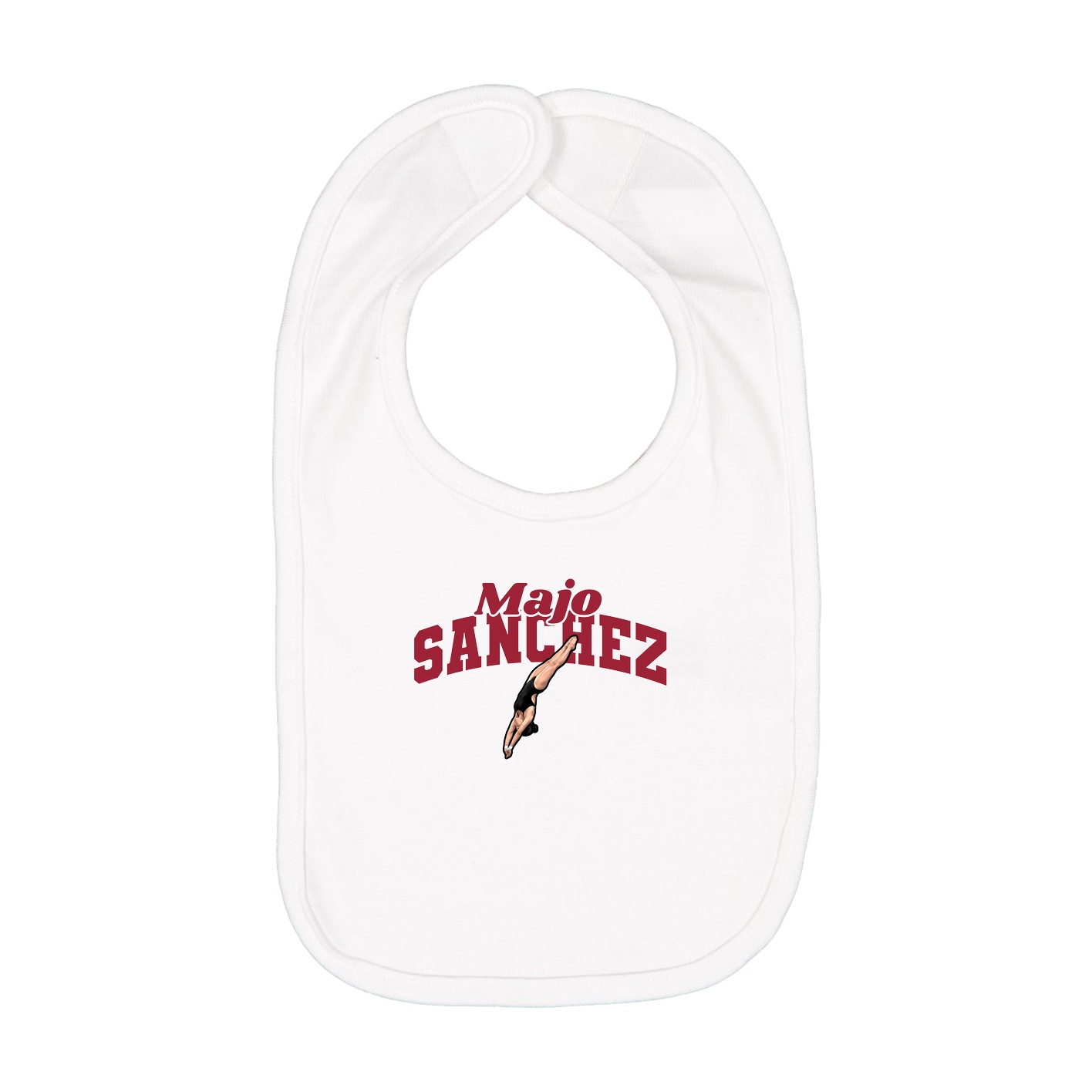 Infant Bib — Signature Arch in White