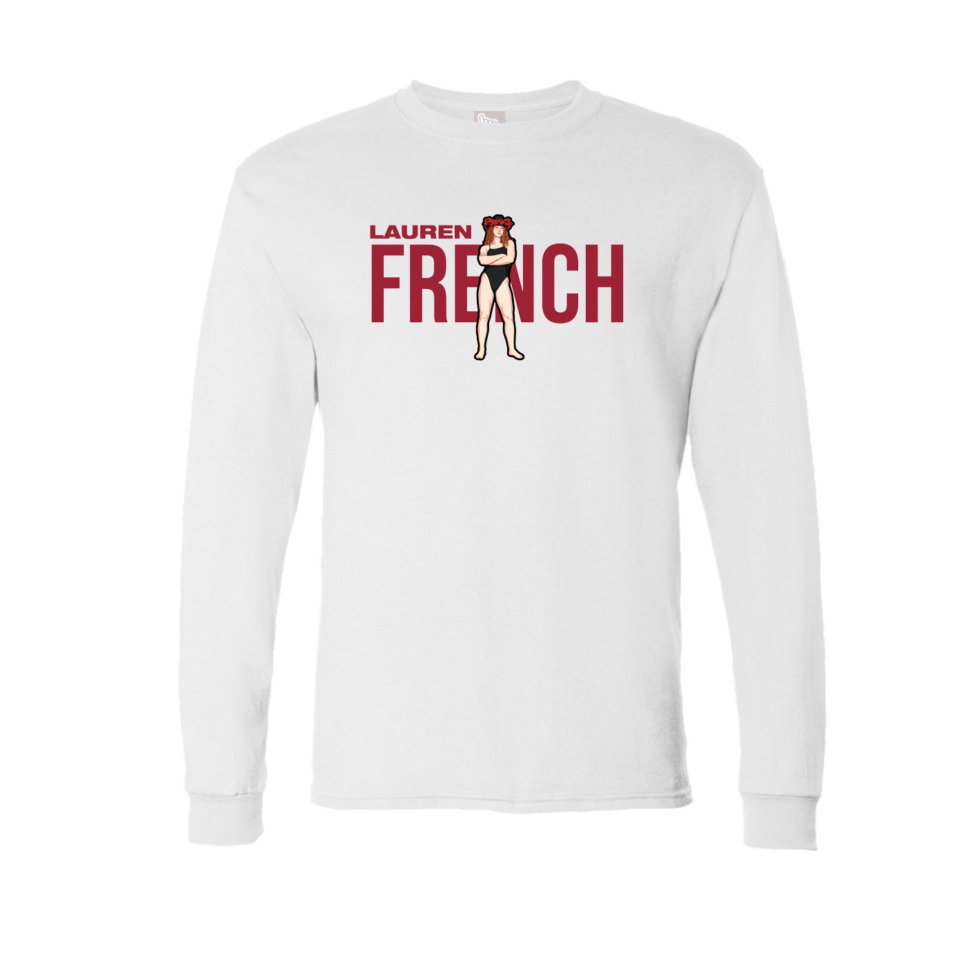 Long Sleeve Tee — Player Name in White