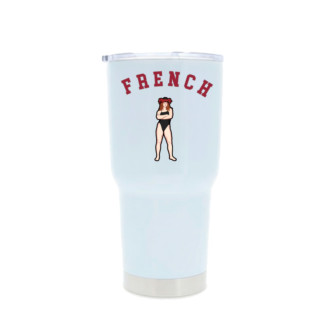 30oz Stainless Steel Tumbler — Shirsey Arch in White