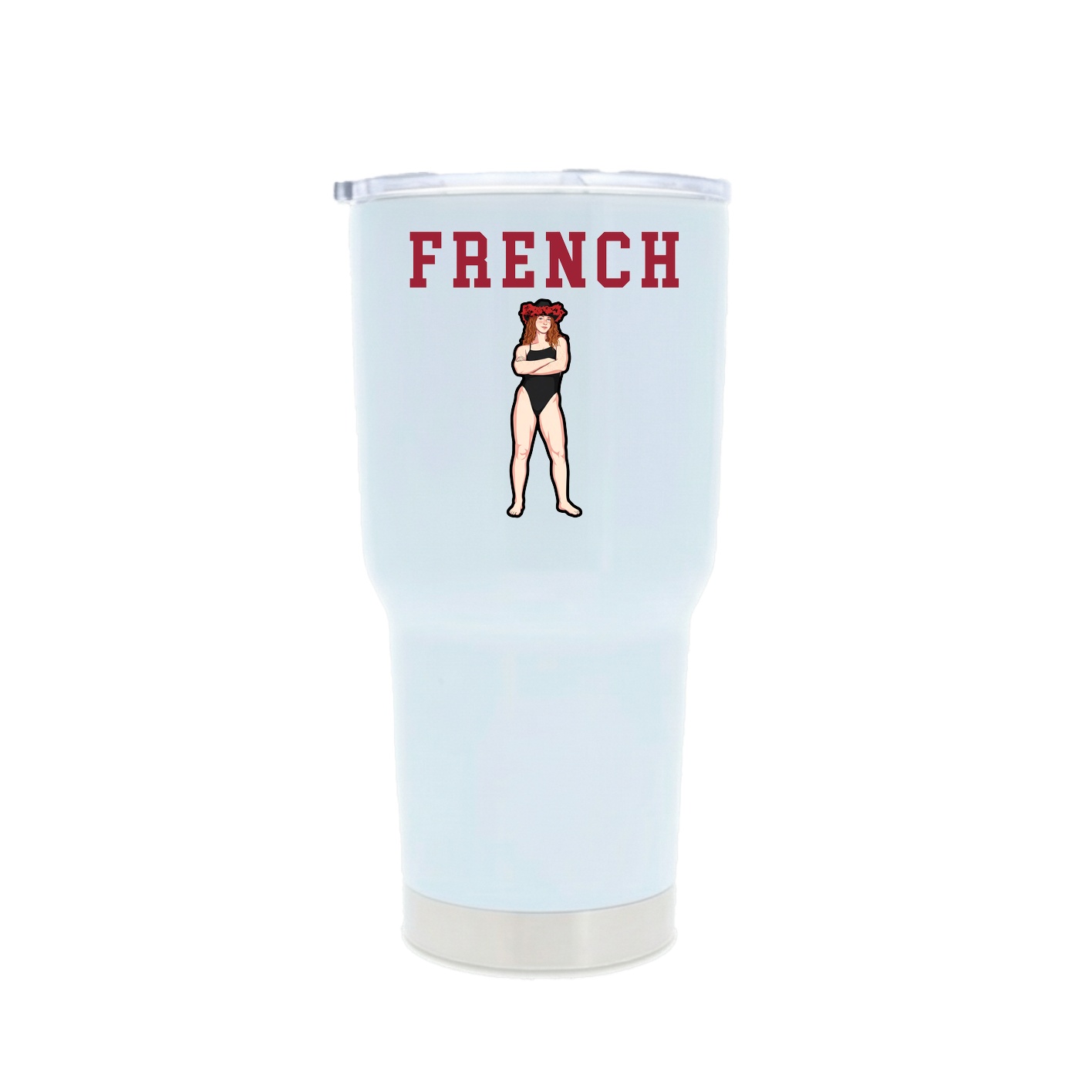 30oz Stainless Steel Tumbler — Shirsey in White