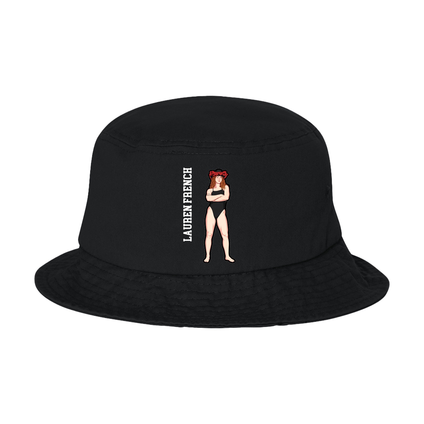Bucket Cap — Name Vertical in Black