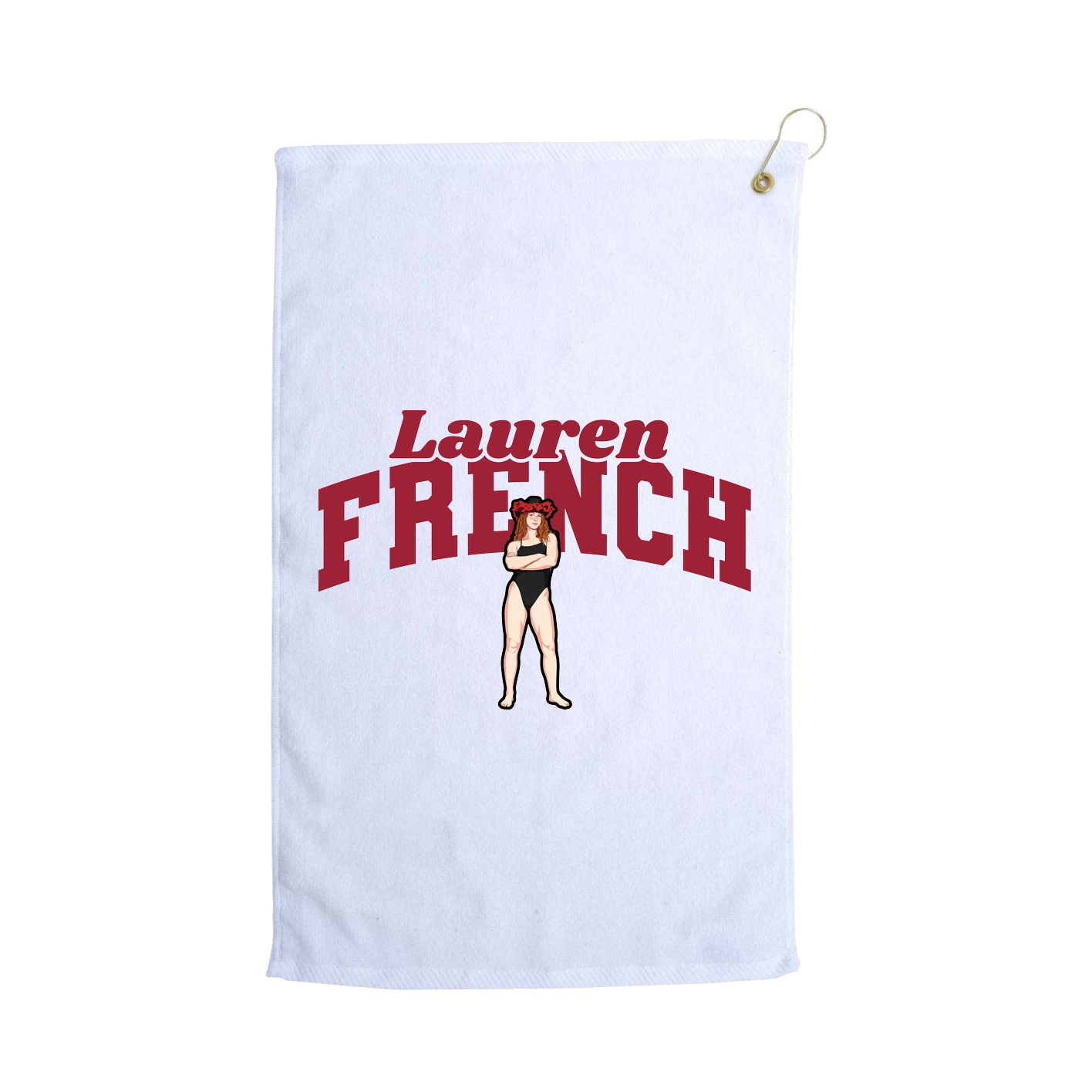 Golf Towel — Signature Arch in White