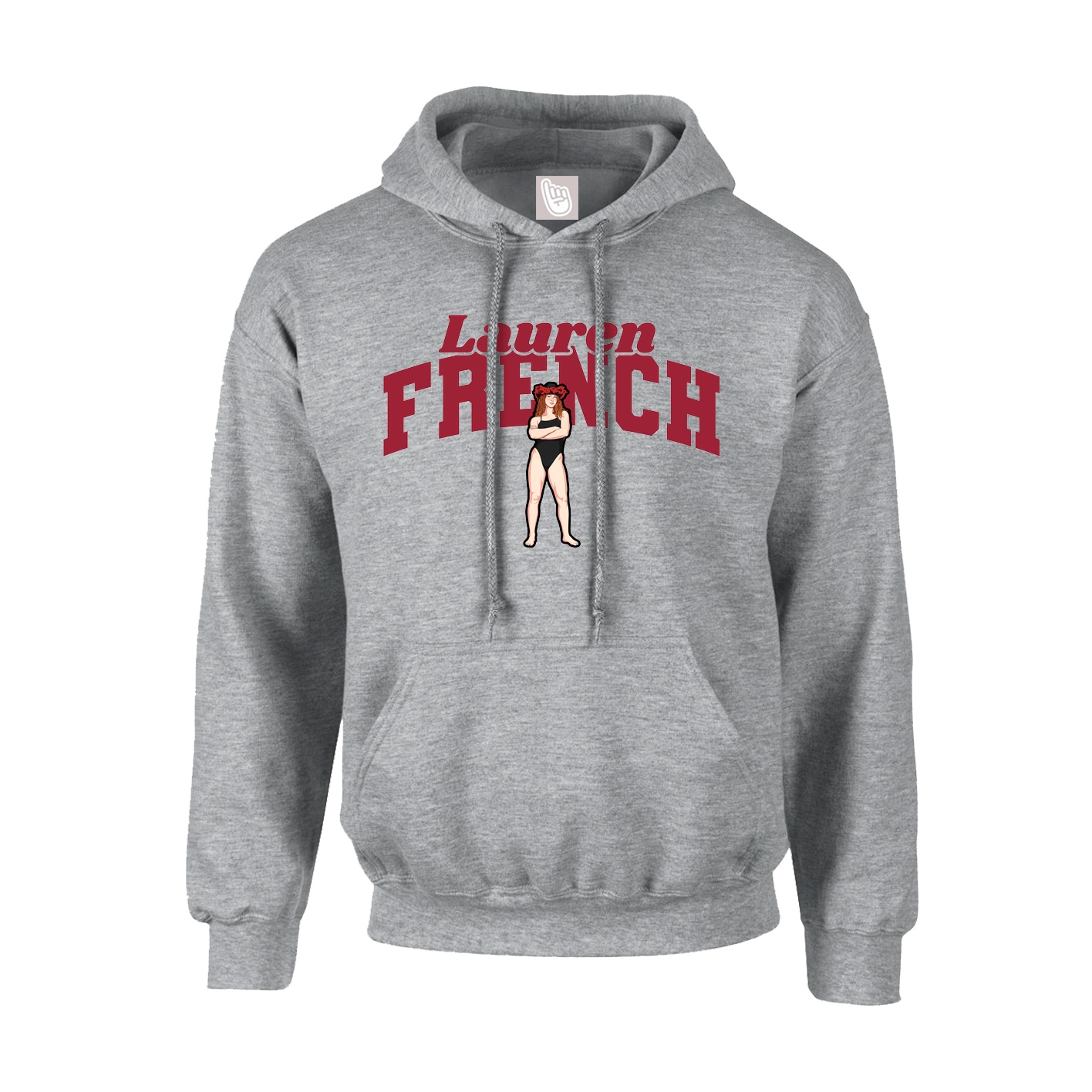 Youth Hoodie — Signature Arch in Grey
