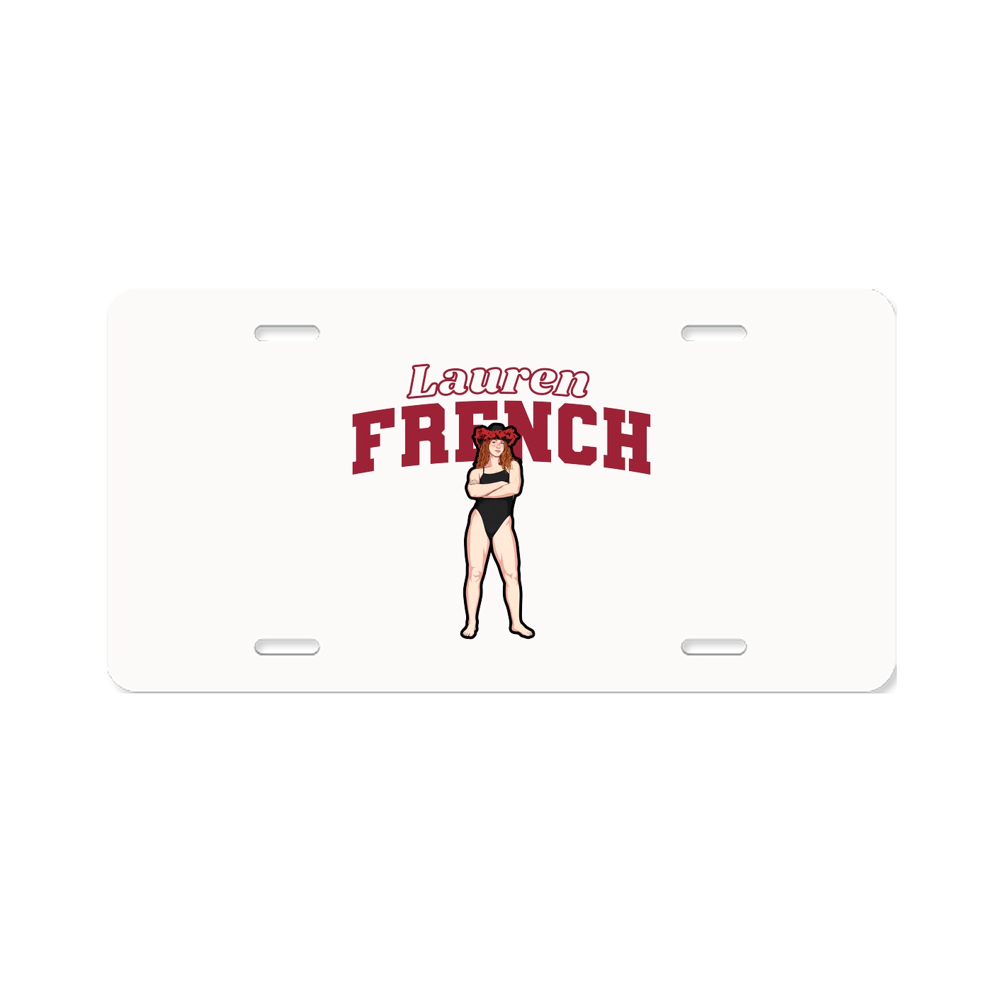 License Plate — Name Arch in Classic