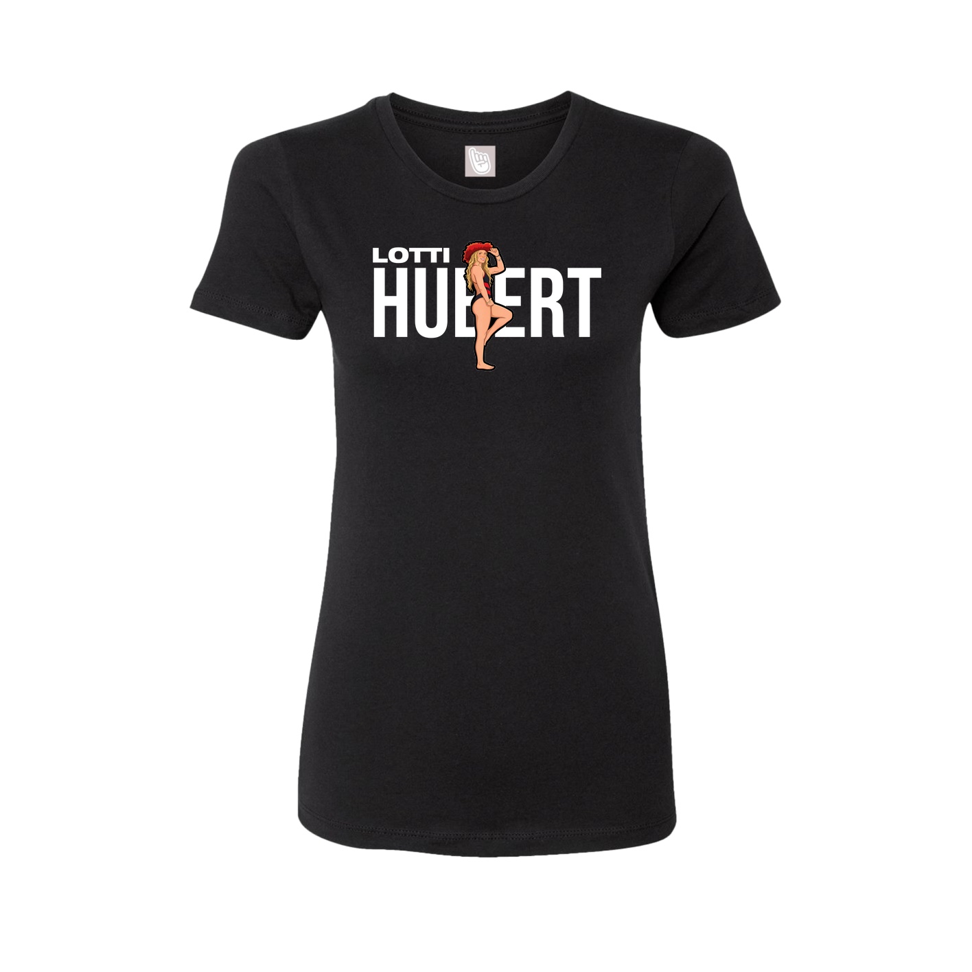 Fitted Women's Tee — Player Name in Black