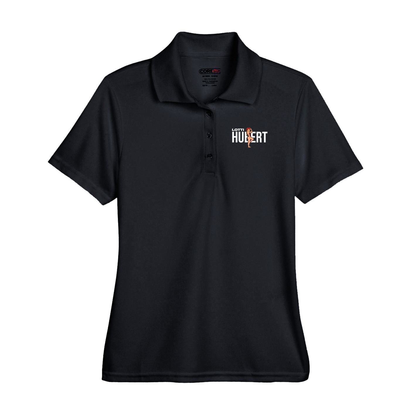 Performance Polo — Player Name in Black