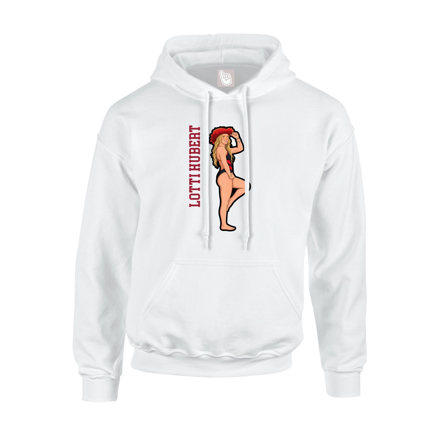 Youth Hoodie — Name Vertical in White