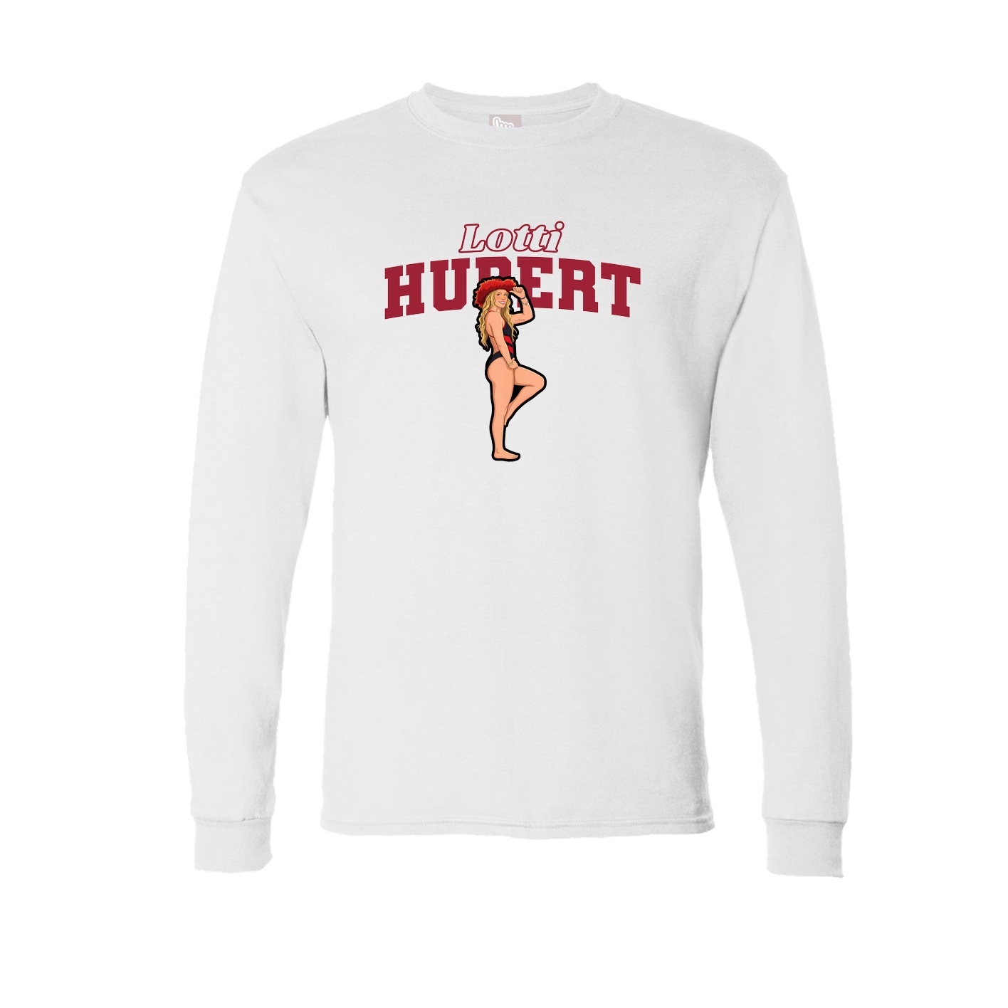 Long Sleeve Tee — Name Arch in White