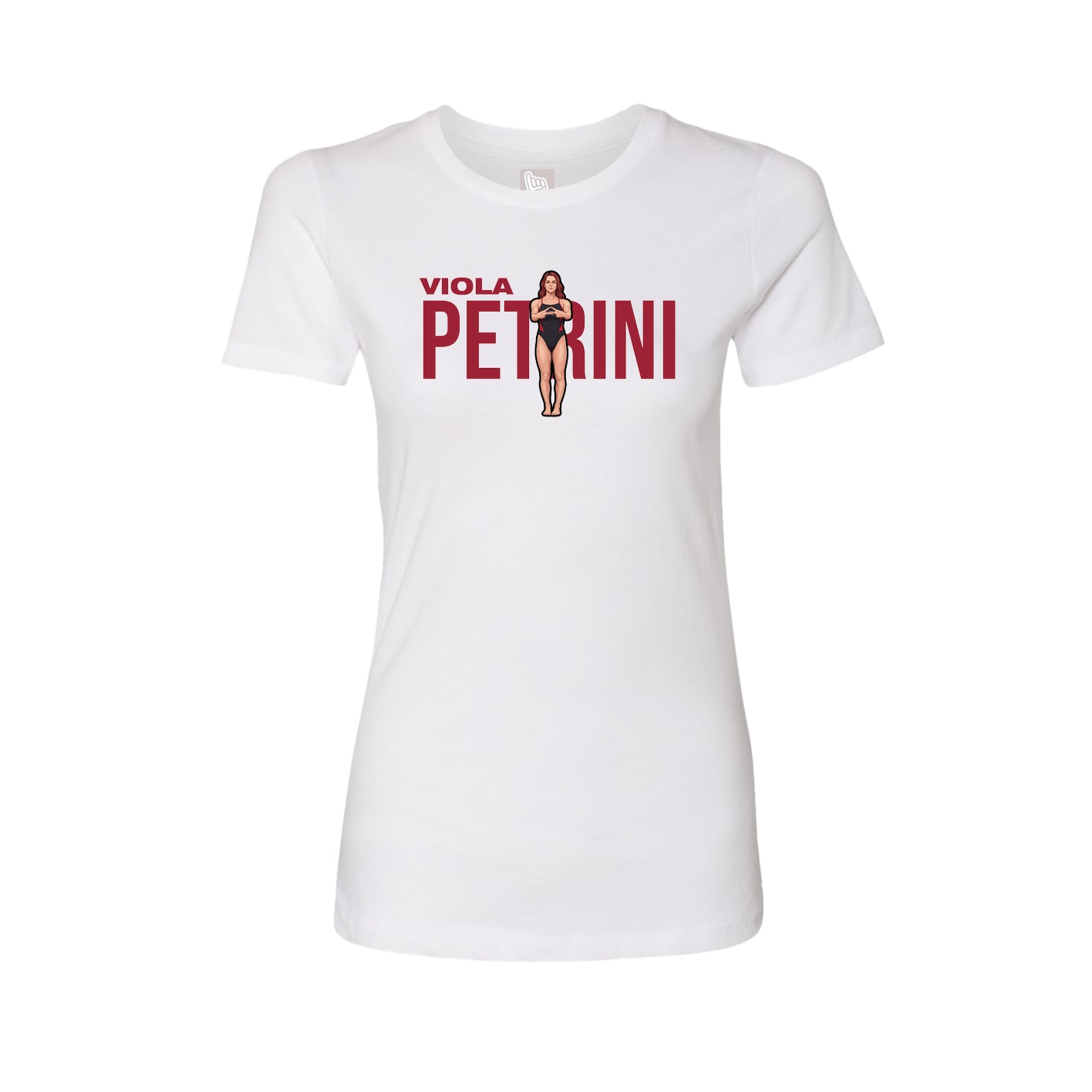 Fitted Women's Tee — Player Name in White
