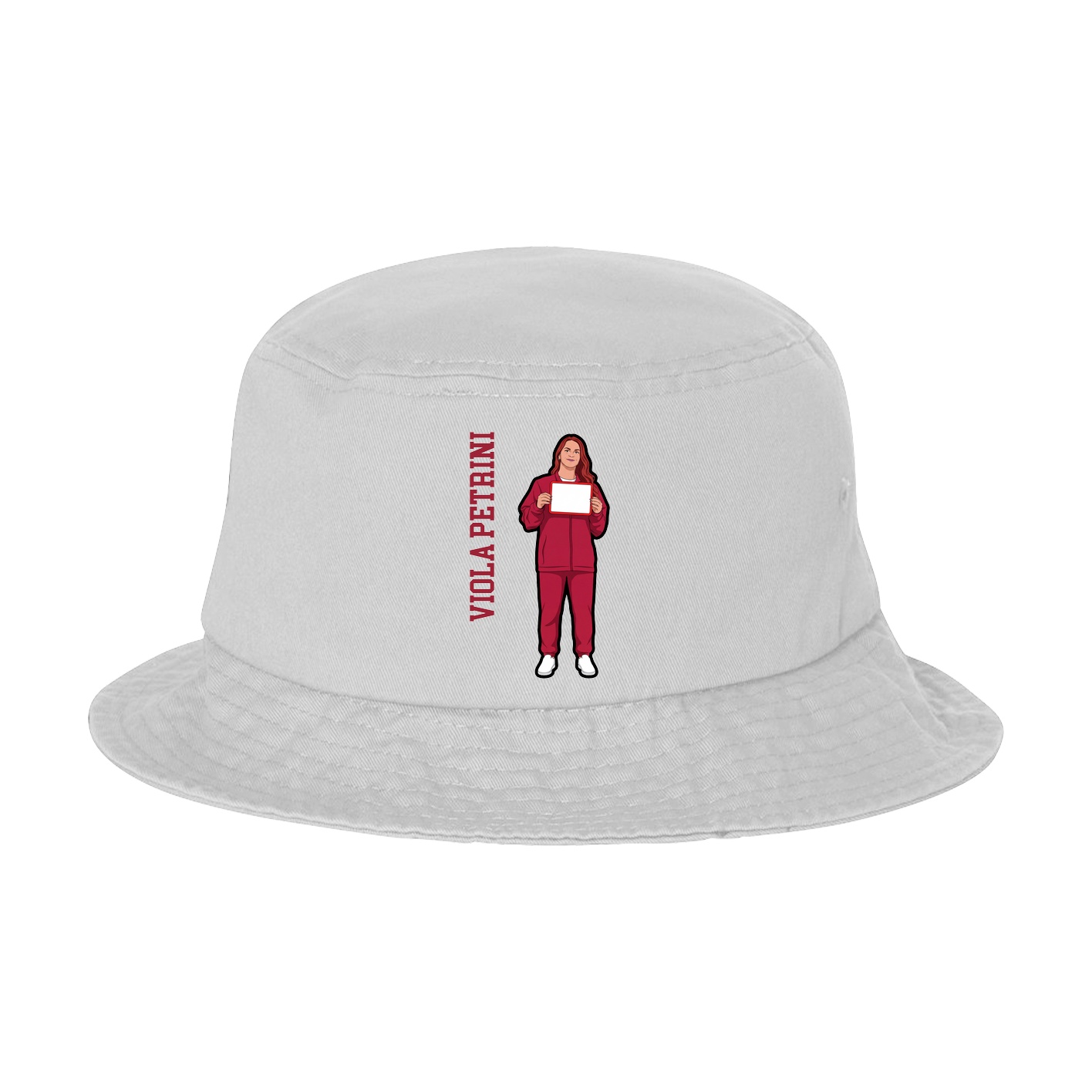 Bucket Cap — Name Vertical in White