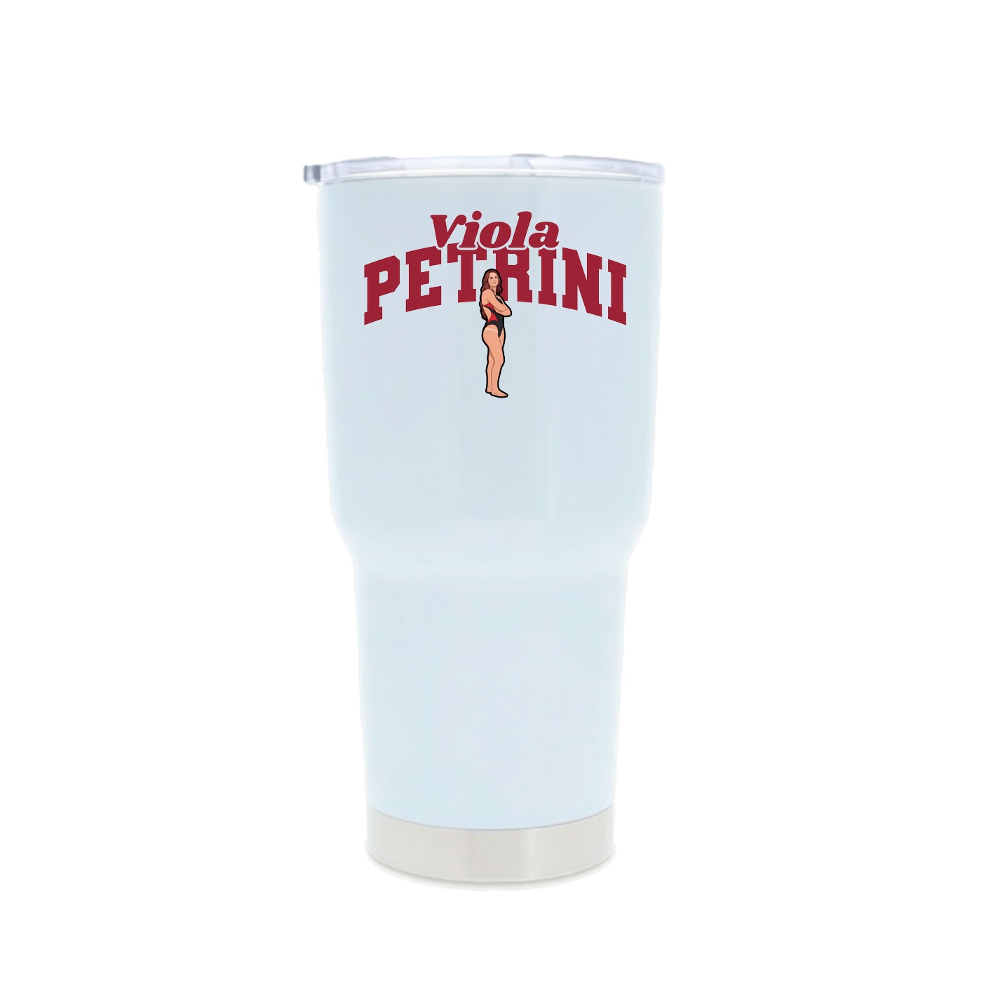 30oz Stainless Steel Tumbler — Signature Arch in White