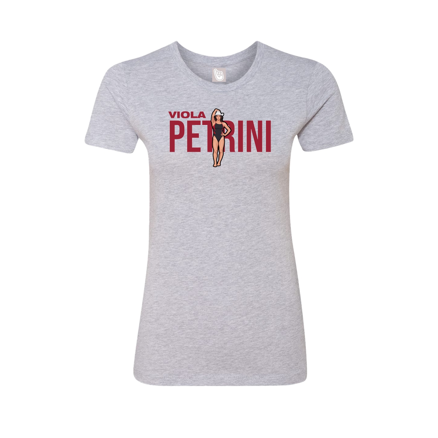 Fitted Women's Tee — Player Name in Grey
