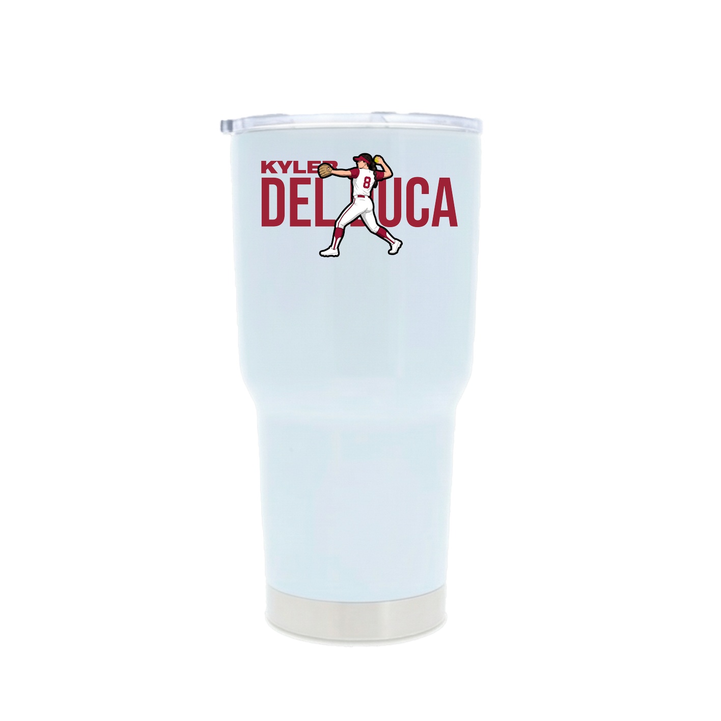 30oz Stainless Steel Tumbler — Player Name in White
