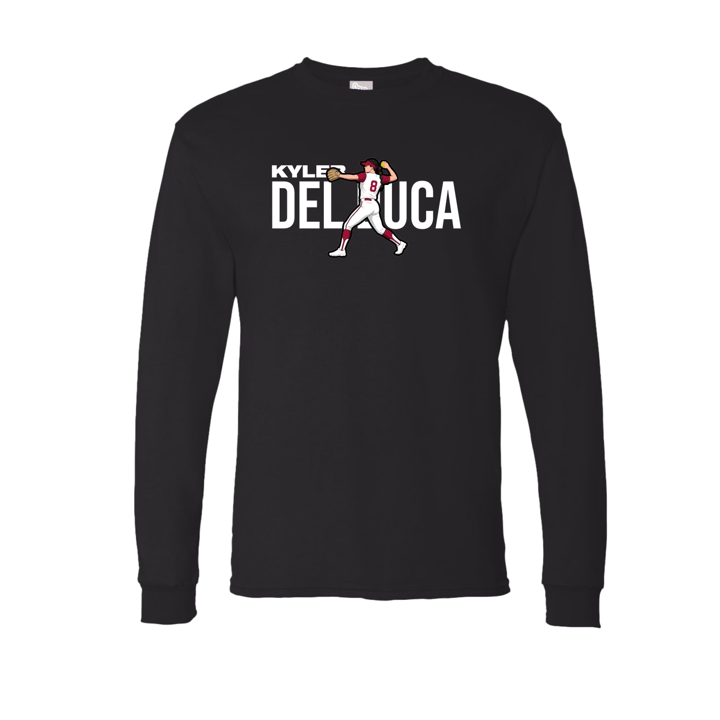 Long Sleeve Tee — Player Name in Black