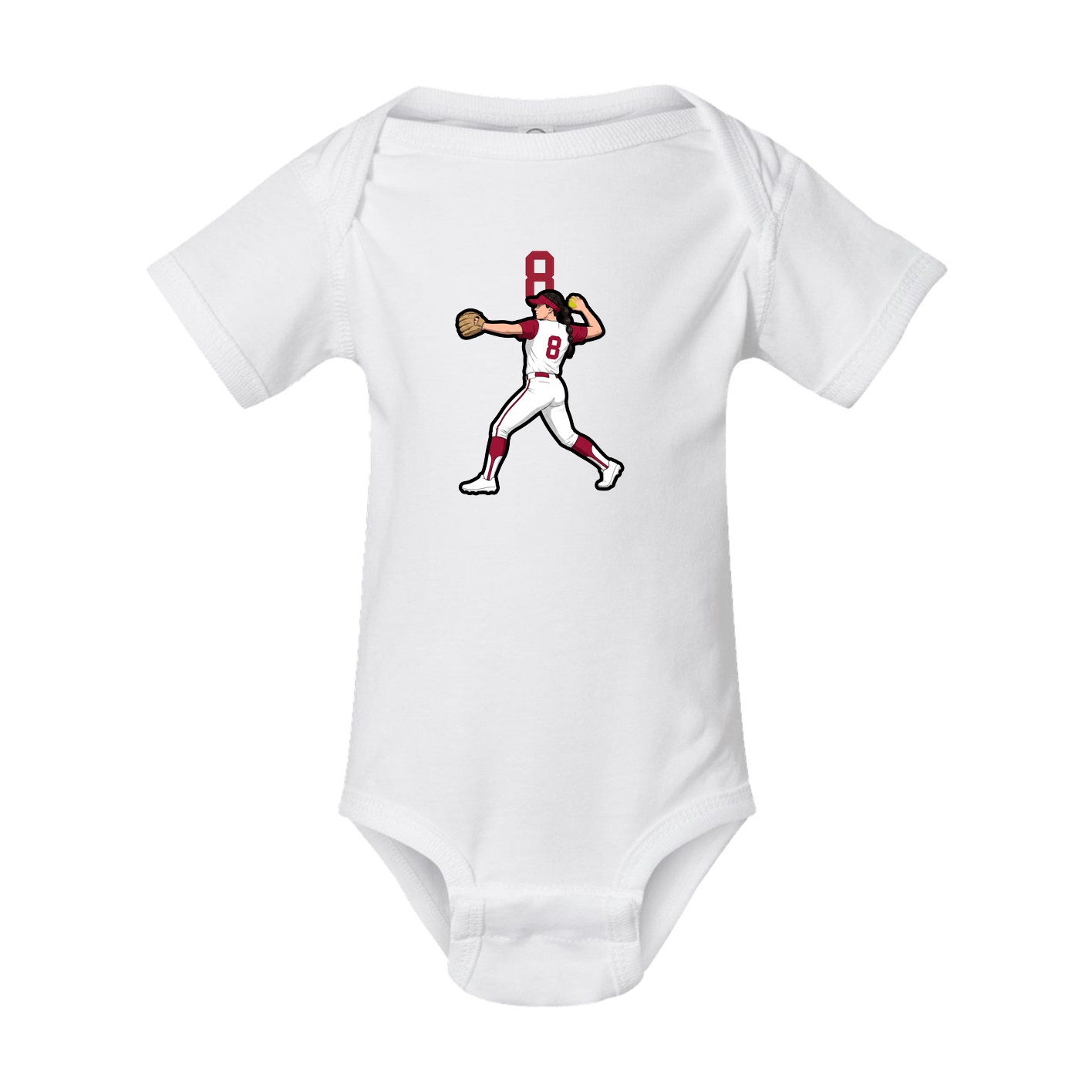 Baby Onesie — Number Top in White