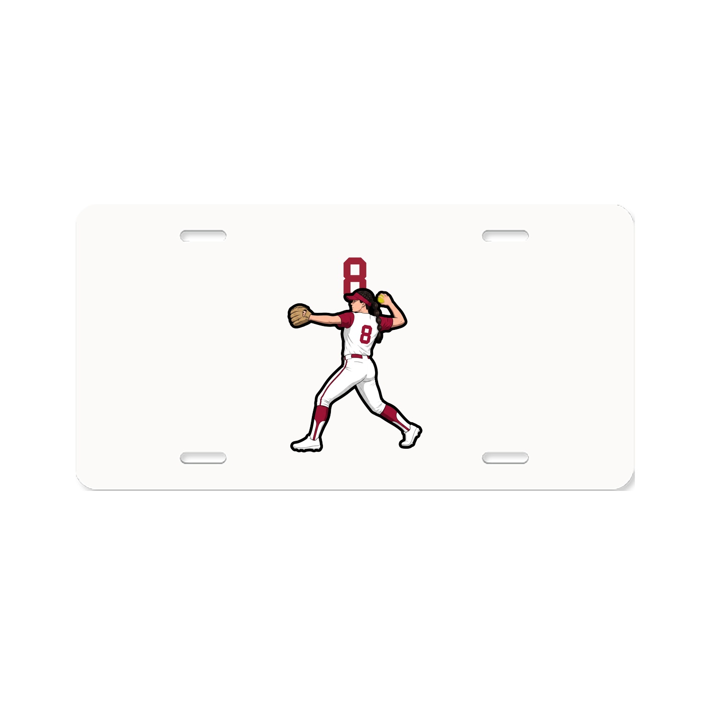 License Plate — Number Top in Classic