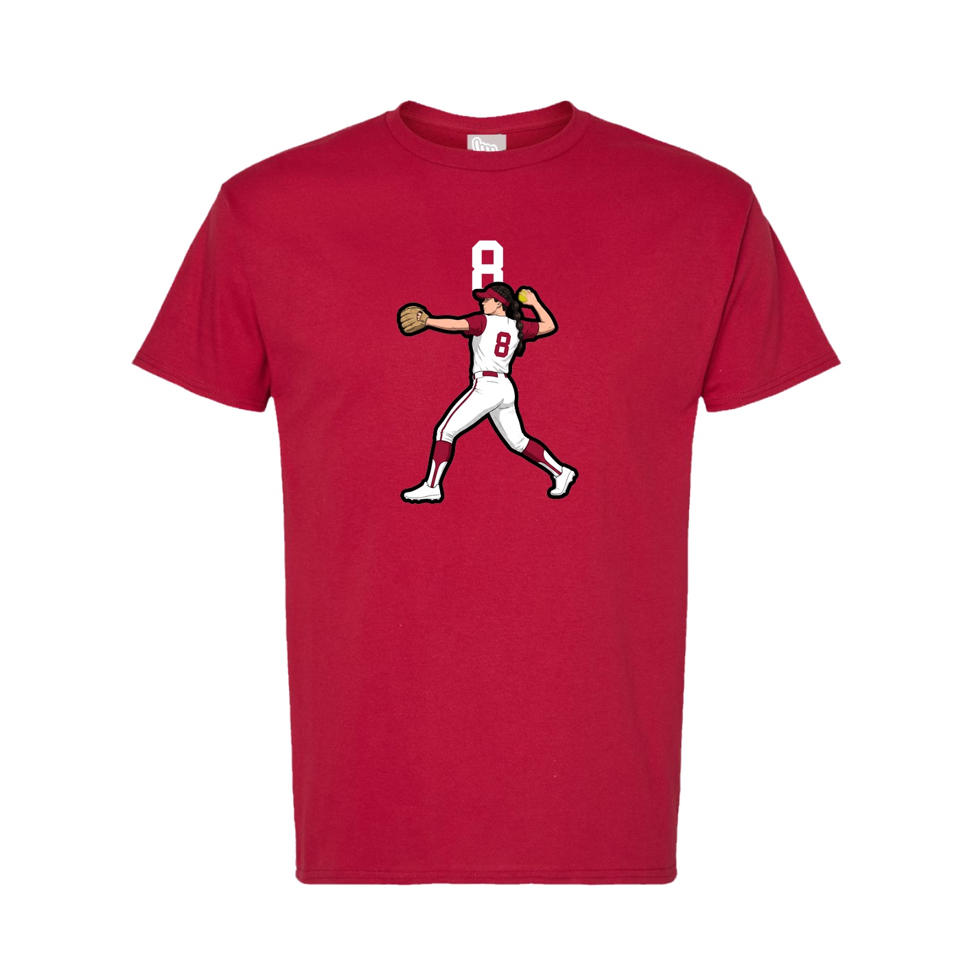 Tee — Number Top in Crimson