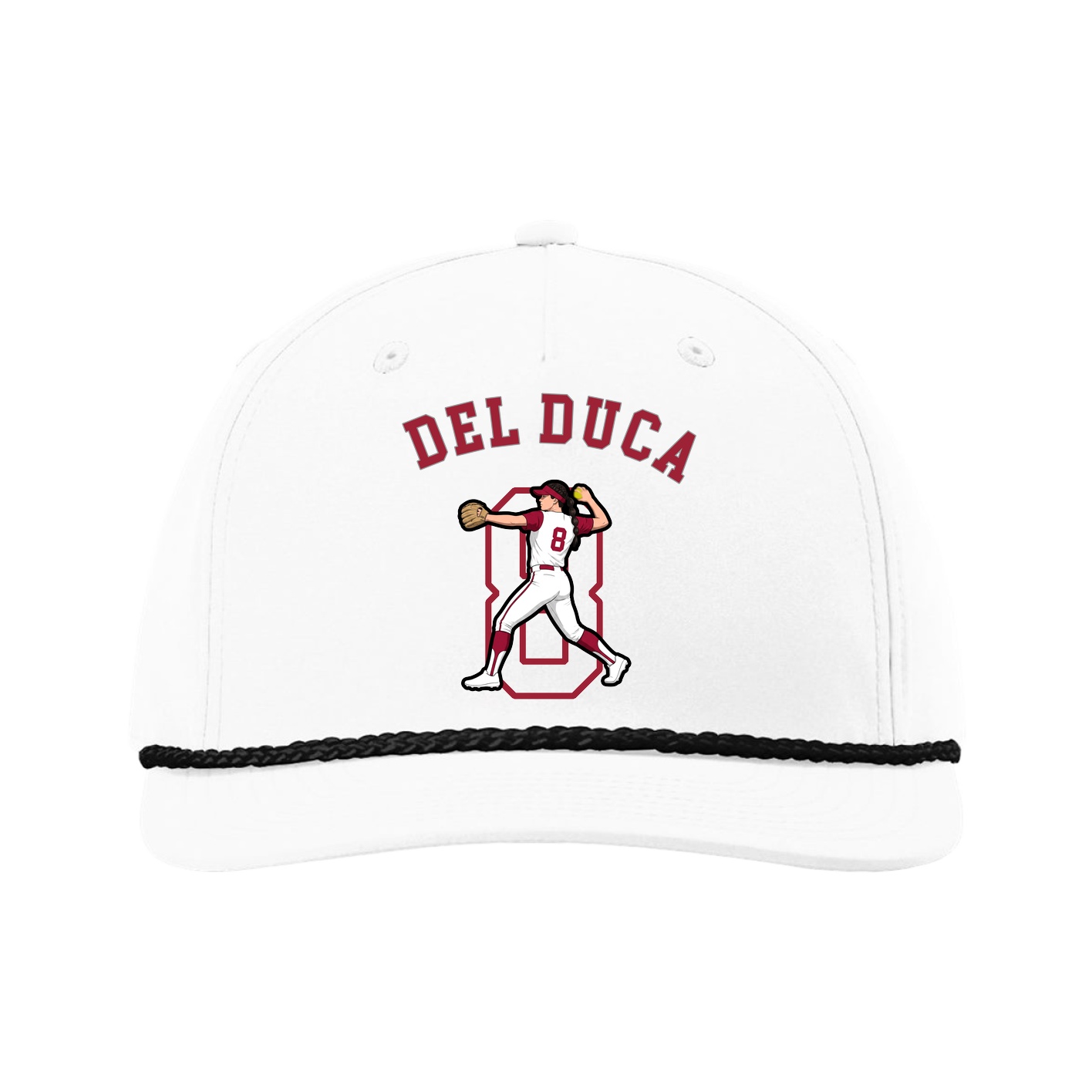 Five-Panel Classic Rope Cap — Shirsey Arch in White