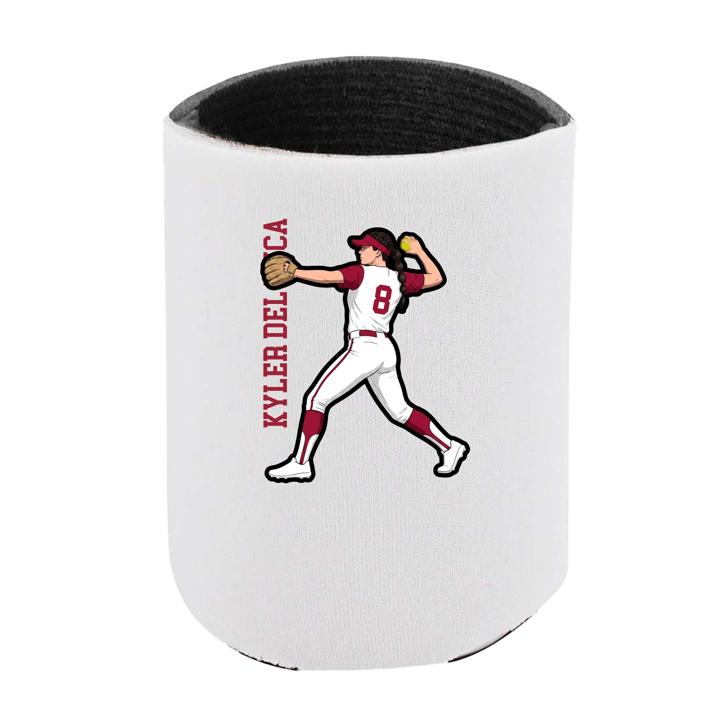 Can Holder — Name Vertical in White