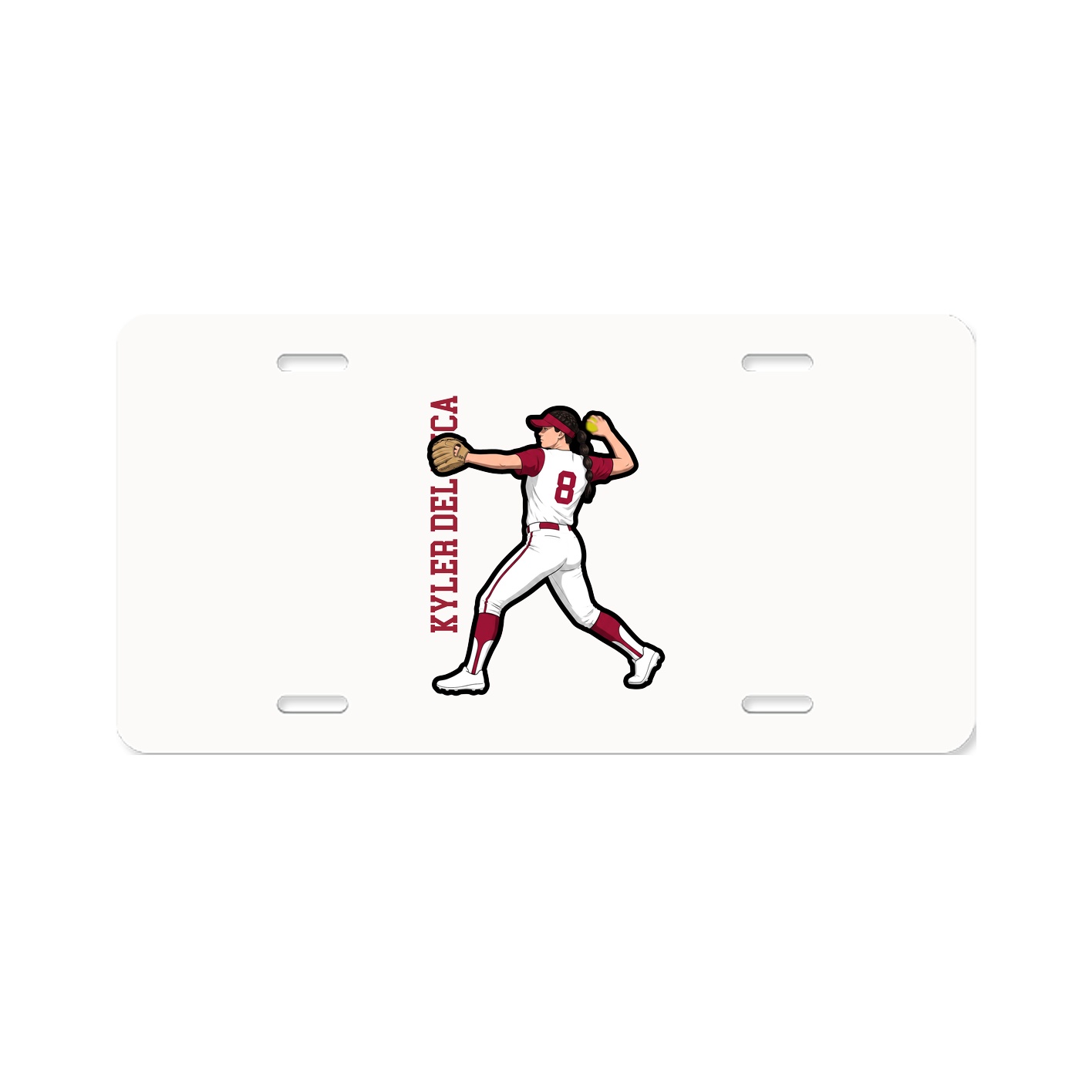 License Plate — Name Vertical in Classic