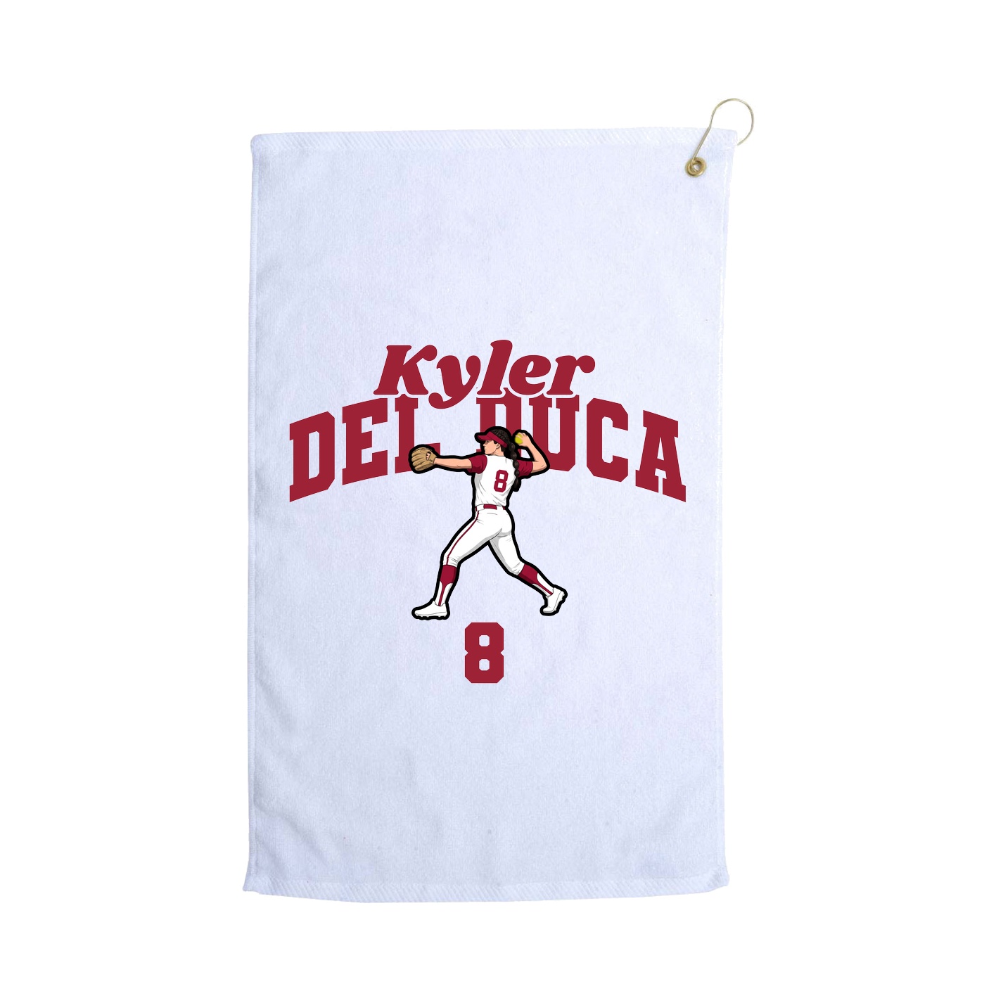 Golf Towel — Signature Arch in White