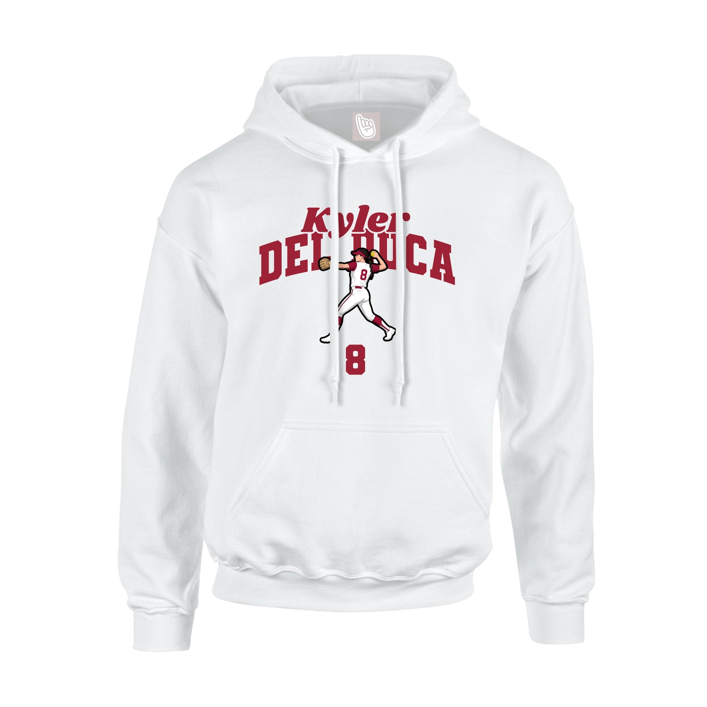 Hoodie — Signature Arch in White