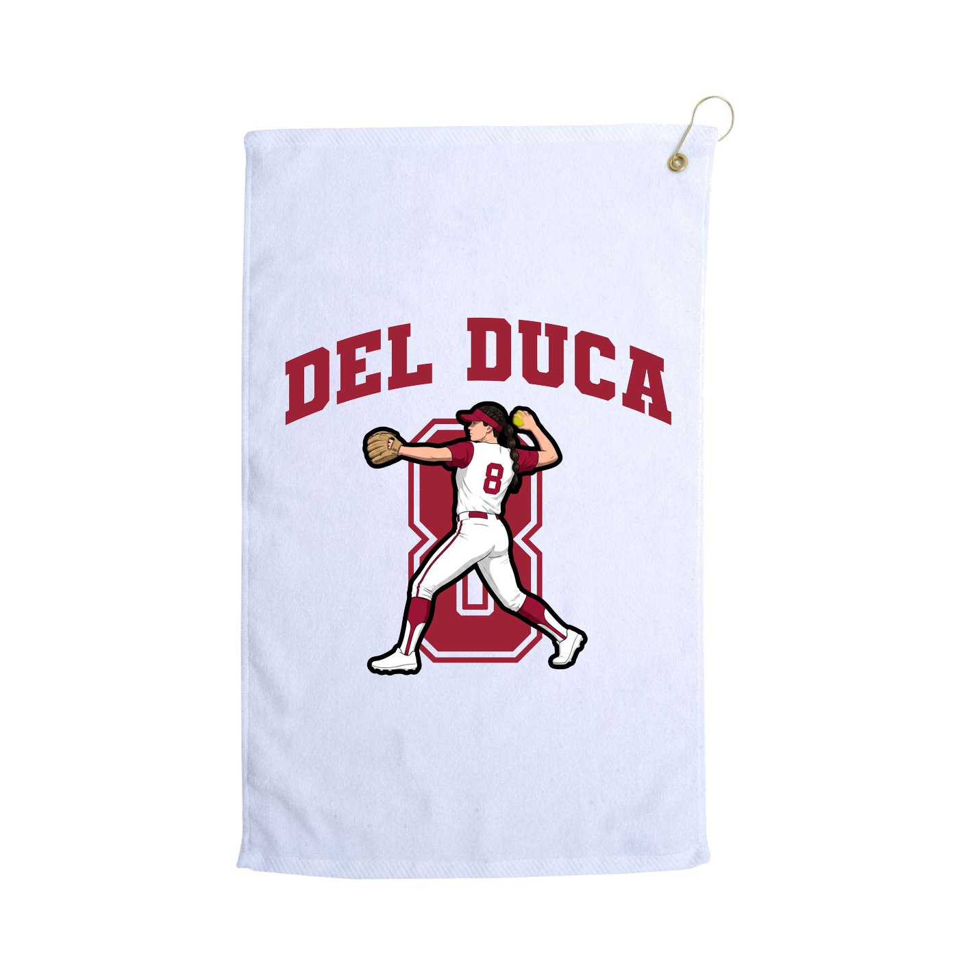 Golf Towel — Number in White