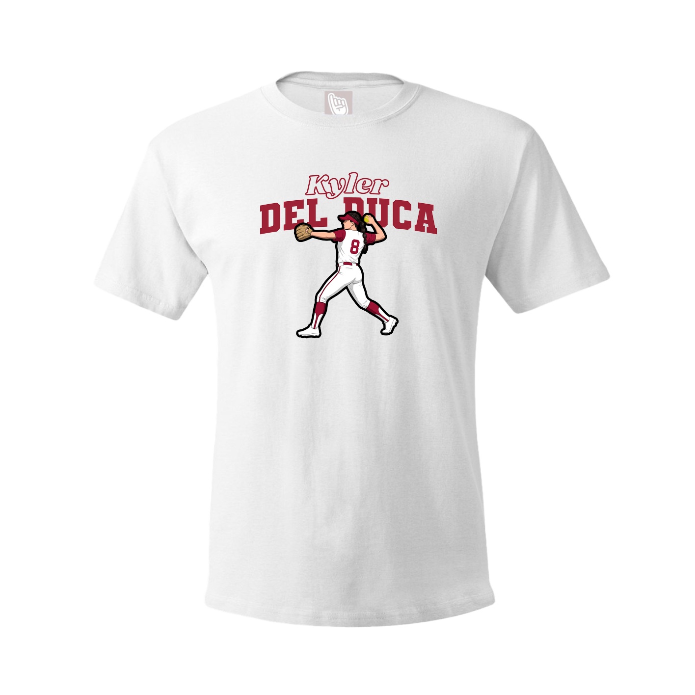 Youth Tee — Name Arch in White