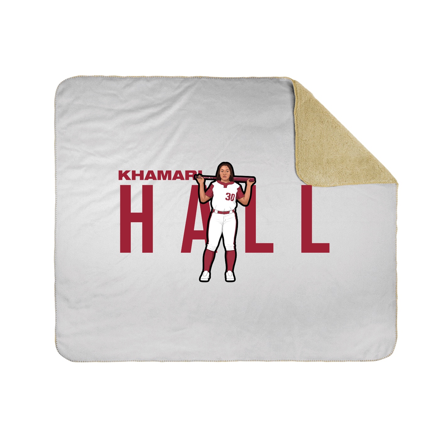 Throw Blanket — Player Name in White
