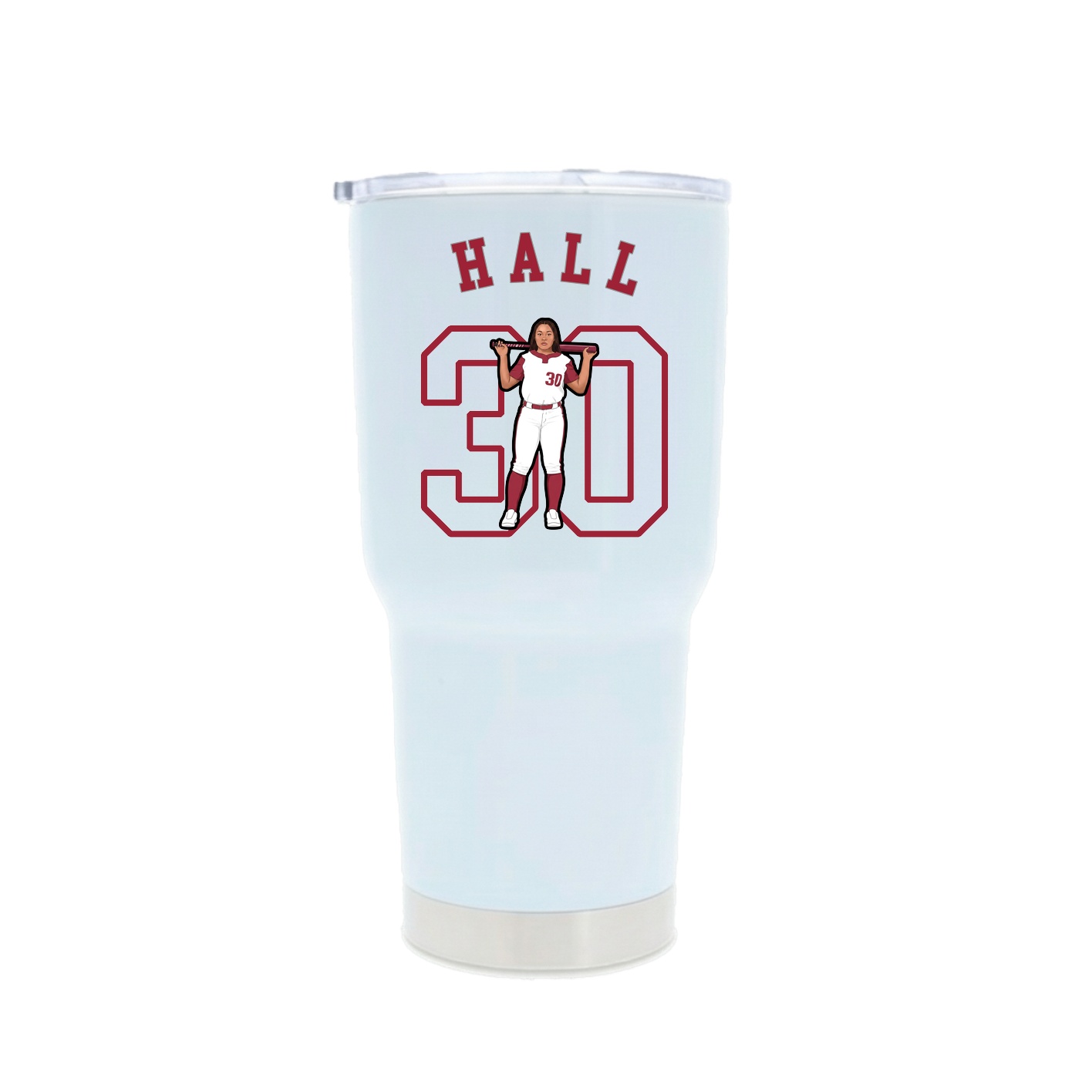 30oz Stainless Steel Tumbler — Shirsey Arch in White