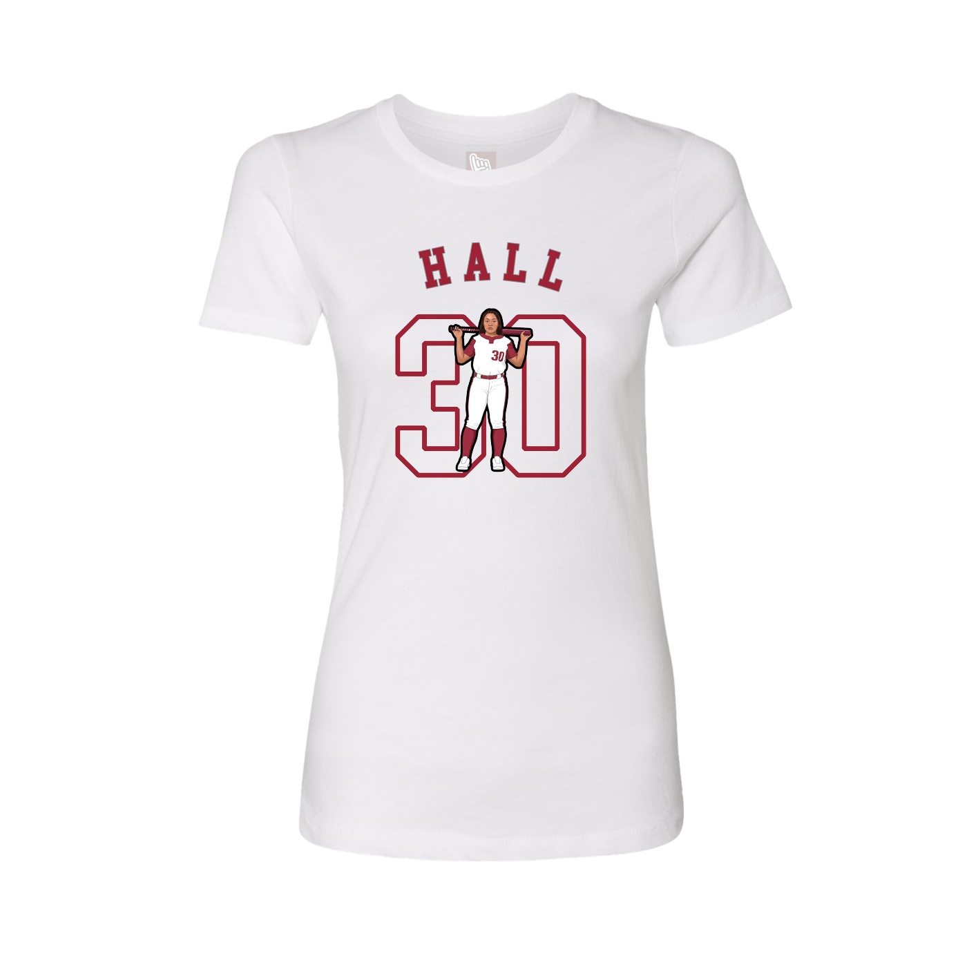 Fitted Women's Tee — Shirsey Arch in White
