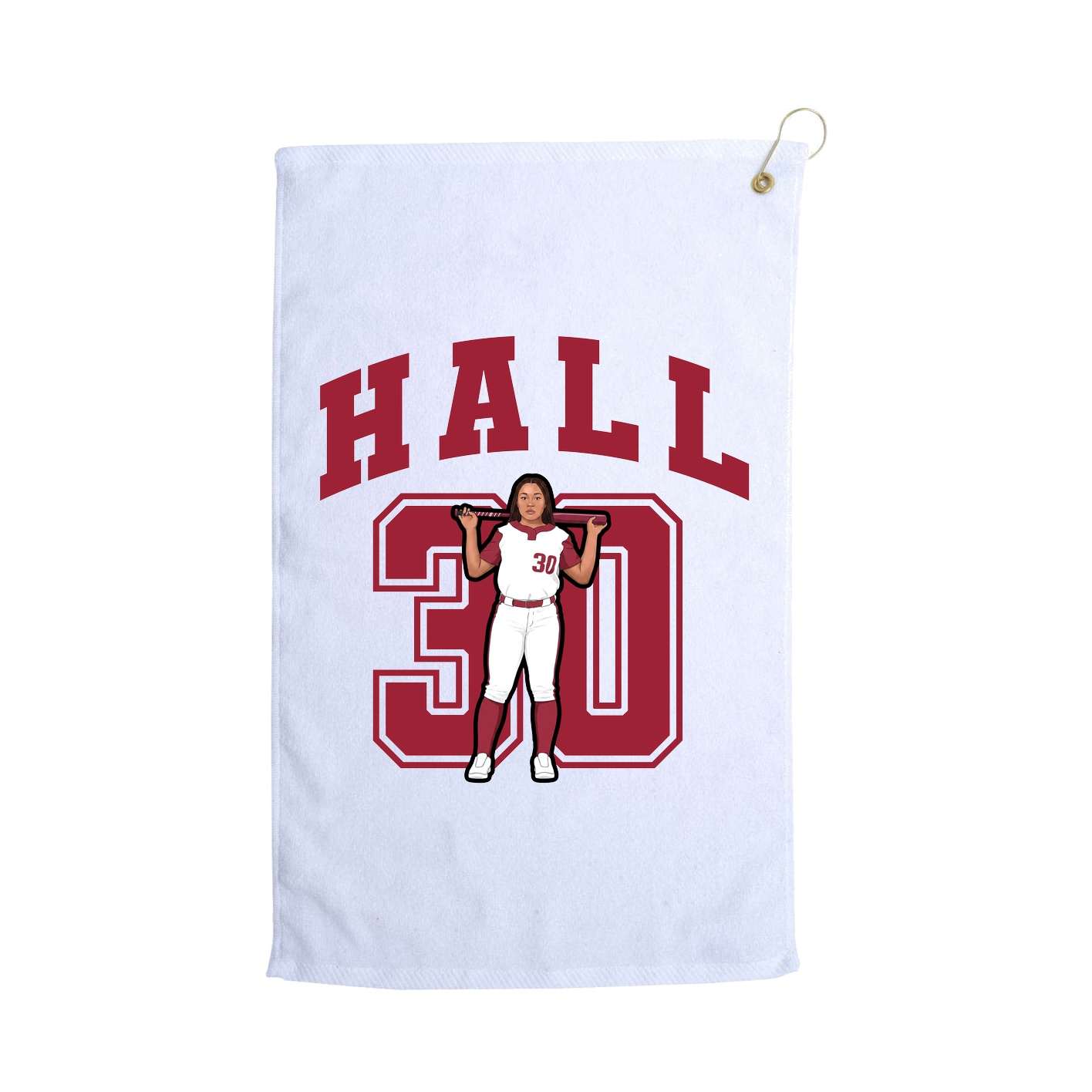 Golf Towel — Number in White