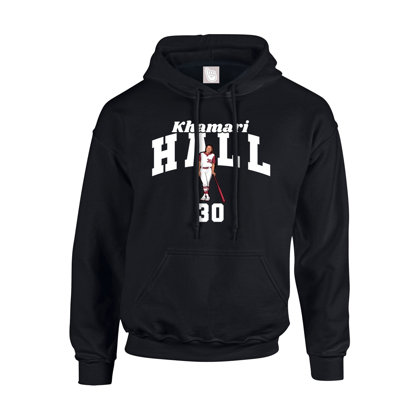 Youth Hoodie — Signature Arch in Black