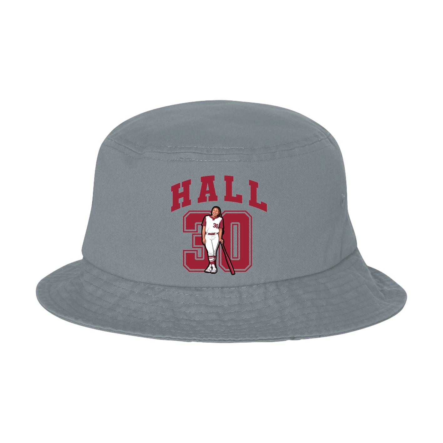 Bucket Cap — Number in Grey