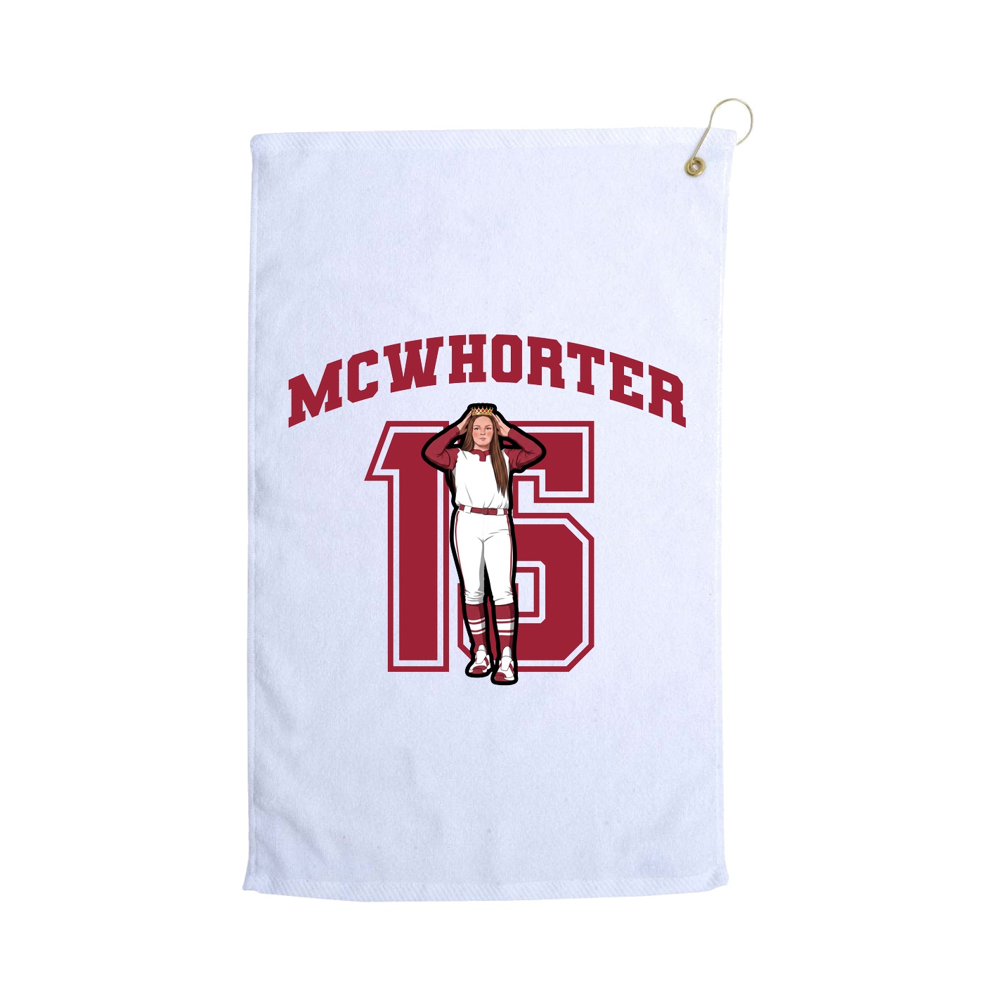 Golf Towel — Number in White