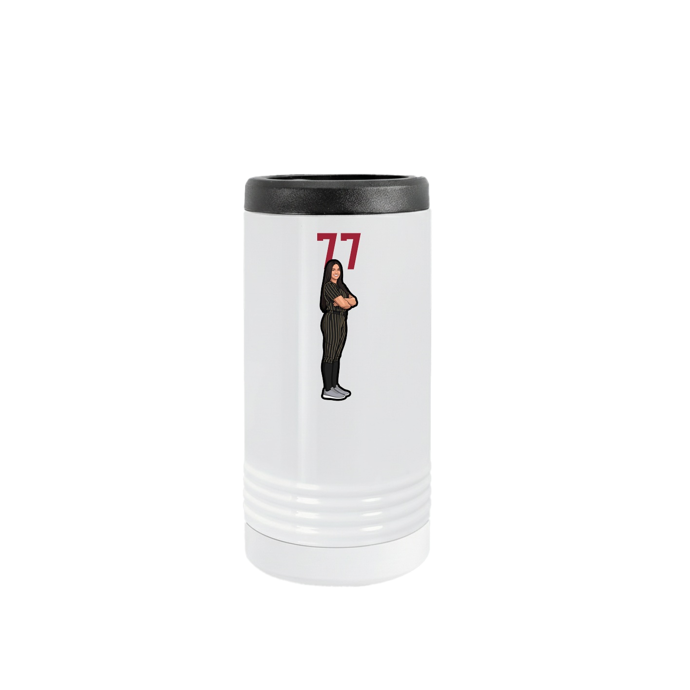 Slim Beverage Holder — Number Top in White