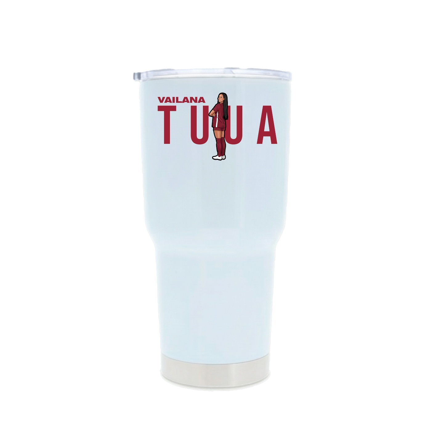 30oz Stainless Steel Tumbler — Player Name in White