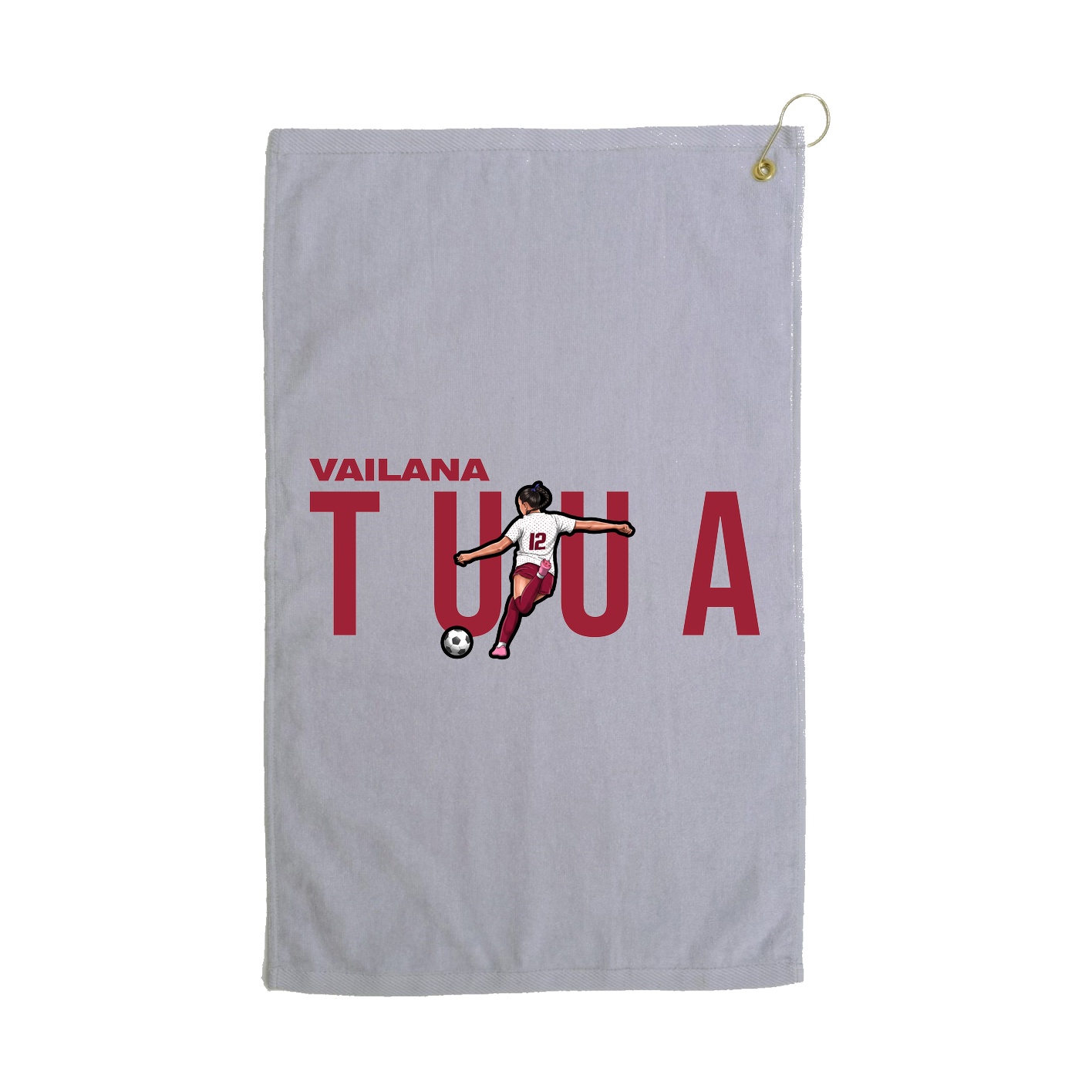 Golf Towel — Player Name in Grey